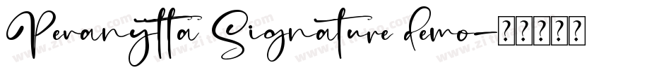 Pevanytta Signature demo字体转换